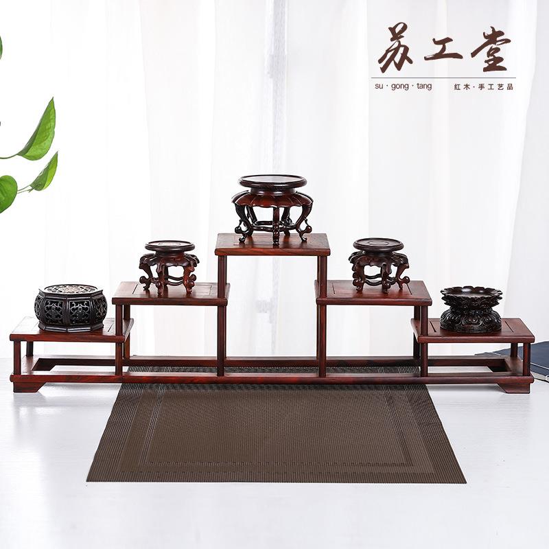 紫光宝博古架小型工品展示架实木多艺阁置物架茶壶架厂家直无檀销