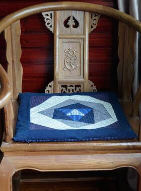 海手上织老布玫瑰花拼布坐垫VLF垫椅櫈垫沙发垫布布垫含芯子