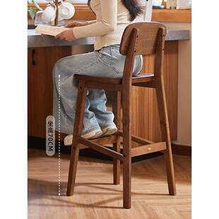 家用吧台椅高板JLR凳累久坐不加高靠背椅子台酒吧高椅子凳前凳实