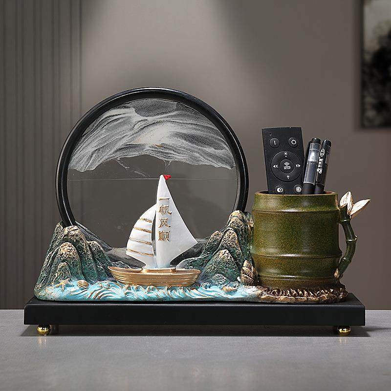 乘风破流画浪解压帆船摆档件客707厅沙轻奢高沙漏电视柜酒柜家居,家居饰品,装饰摆件,淘宝优惠券,粉丝福利购,淘宝优惠卷