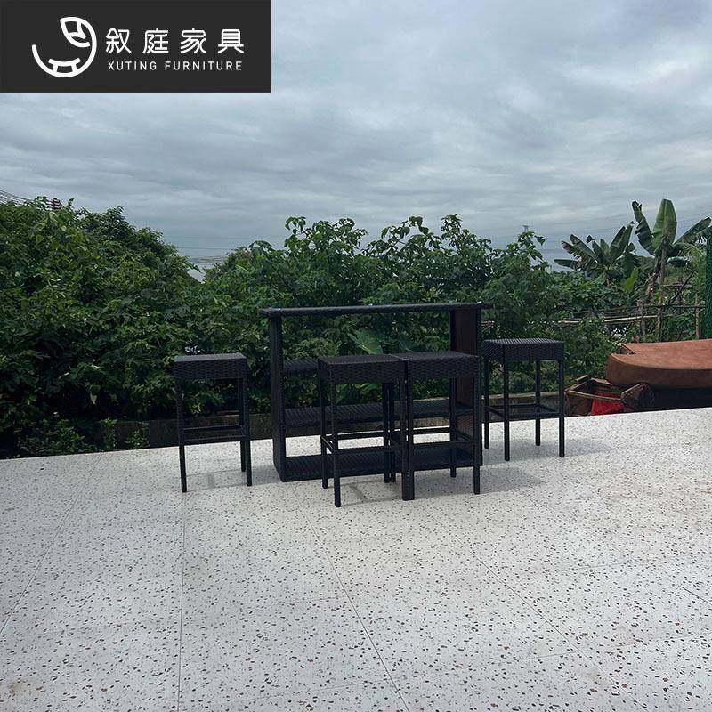 台户外桌椅编吧台高藤脚椅子台庭院25-04-22室外花园酒吧露天阳露,商业/办公家具,商用藤编家具,淘宝优惠券,粉丝福利购,淘宝优惠卷