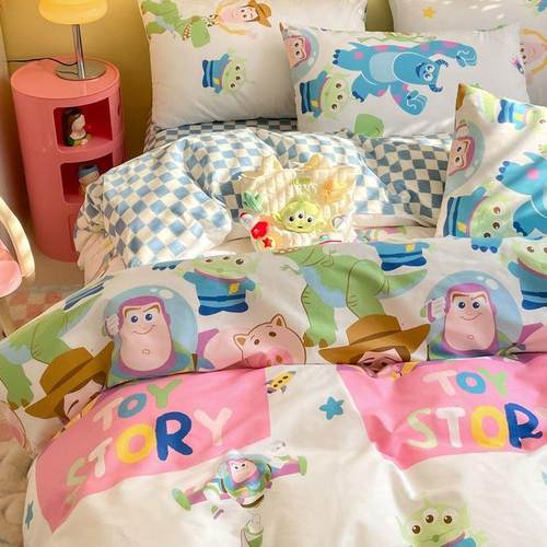 棉可爱纯棉ydyjf床三上四件套100全儿卡通童床品床单件套床笠男孩