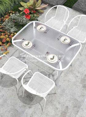 外桌椅庭院阳户台白色叠室外休露天摆APR摊防水防晒折茶几餐闲饮外摆