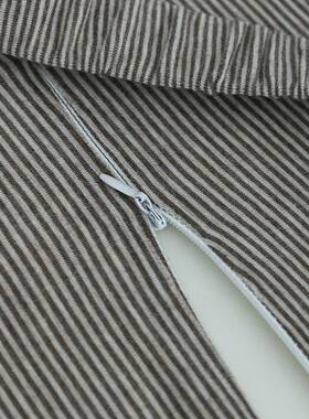 A9L日系条纹记忆棉腰靠垫座办孕公室沙发靠F76STTS7垫汽车椅垫靠