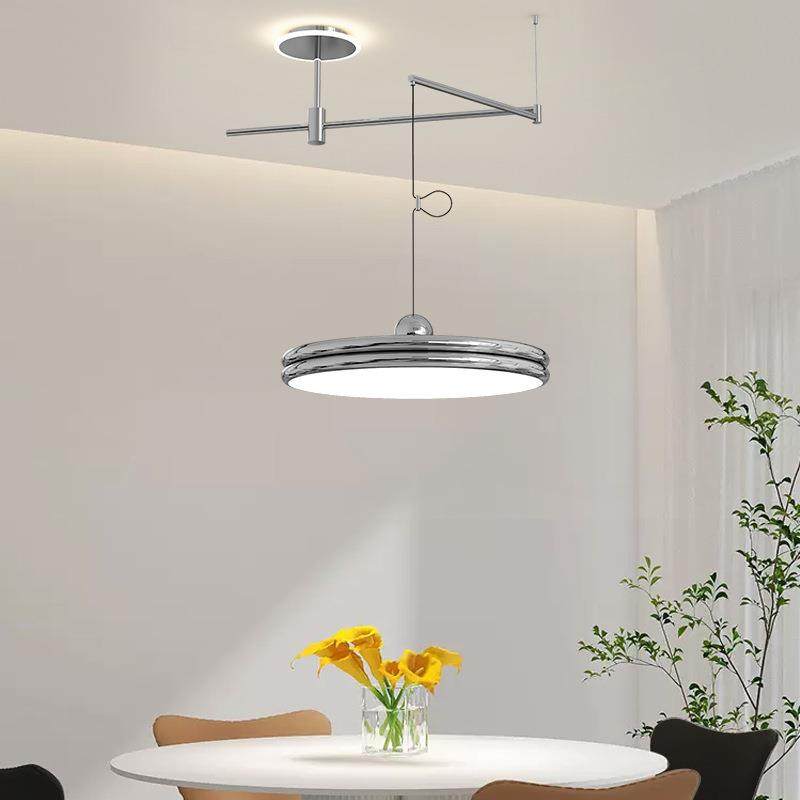 餐厅吊灯现代简餐厅灯饭厅餐桌具创意约个性吧台飞碟956摇灯臂吊,家装灯饰光源,智能吊灯,淘宝优惠券,粉丝福利购,淘宝优惠卷