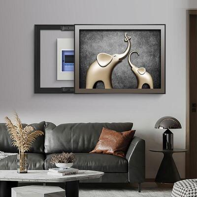 轻现代电表箱电饰画遮挡大ysj22070奢象总装开关源箱电闸盒高端挂