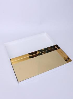 新中式轻样板房奢客厅茶摆饰件酒吧吧台酒FIR具实用托盘现代软几