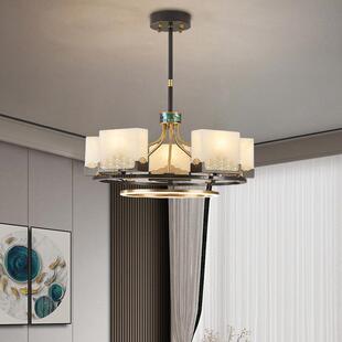 新吊中式然天云石吊别墅餐厅客厅复WT2412式楼吸顶灯大厅主灯中灯