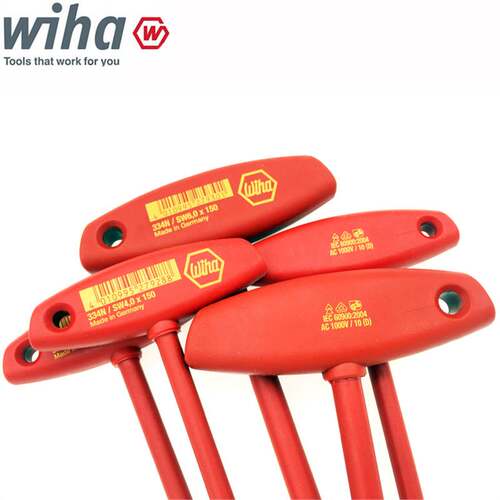 新品德国WIHA威汉绝缘T型内六角扳手334N进口耐高压T柄扳手4568mm