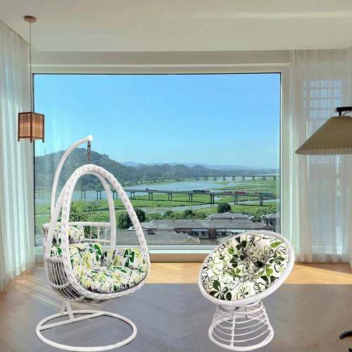 W6篮吊藤椅用摇椅室内阳台122吊椅庭院鸟篮巢掉吊兰双人秋千懒人