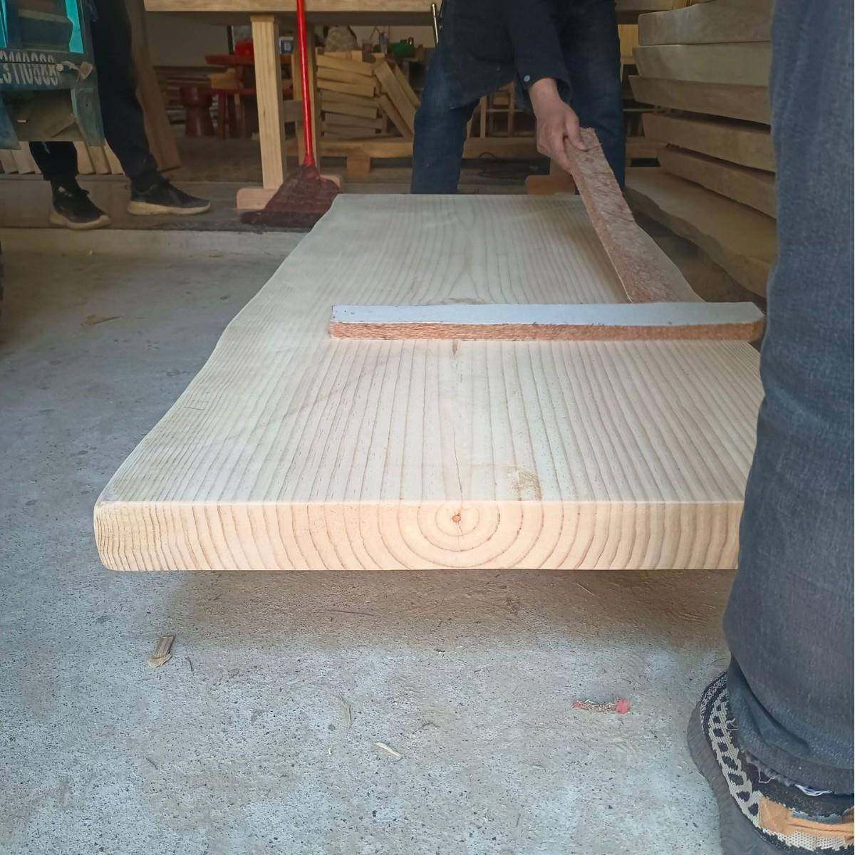 原木自5889然边板整板松不规则边大吧台面茶板办公桌木实木桌茶台