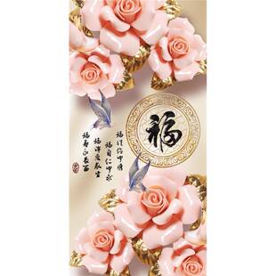 8d现代简约风景延伸树林1玄关82布8d进门版过道竖墙影视墙壁纸壁