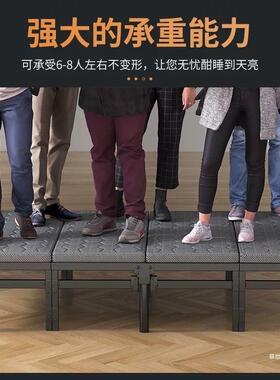 出折租房硬板床铁床床叠单人床1米2人家用成人简易CHU床双床1米5