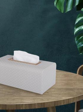 高档织桌纹餐巾盒面洗手间酒店创意抽纸盒轻YJ-ZJH-6奢皮编革客厅