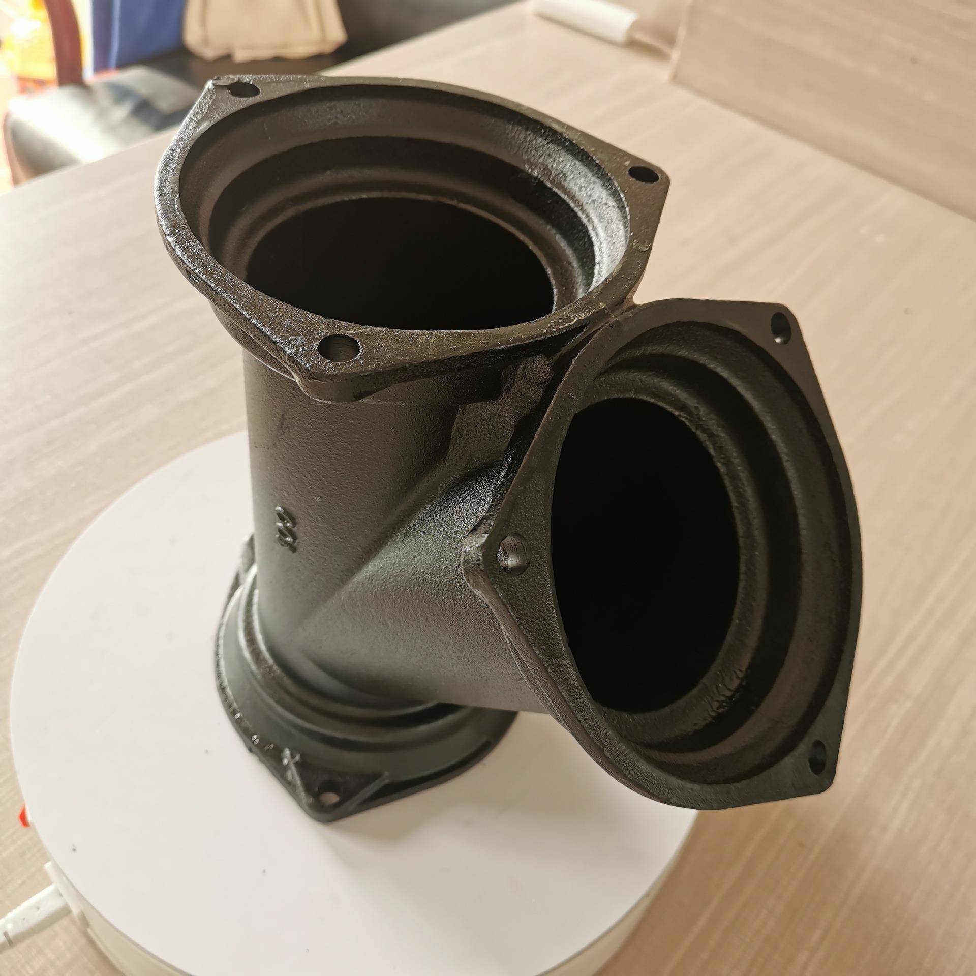 柔性性铸铁B型水Y三通45°三通法B型兰连接B型柔接口铸铁排管