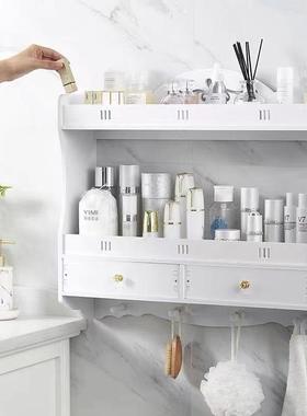 漱洗台sm-1007置物架卫生间桌收纳架浴室小架子面料整理架洗手塑