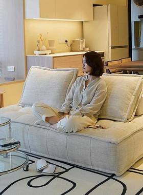 懒组人沙发豆腐沙发方块公寓小合户SIT型意网式简约休闲单人卧室