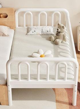 铁艺儿童男床拼接床婴儿床带护栏宝宝小床孩床架单人加CFK宽钢大