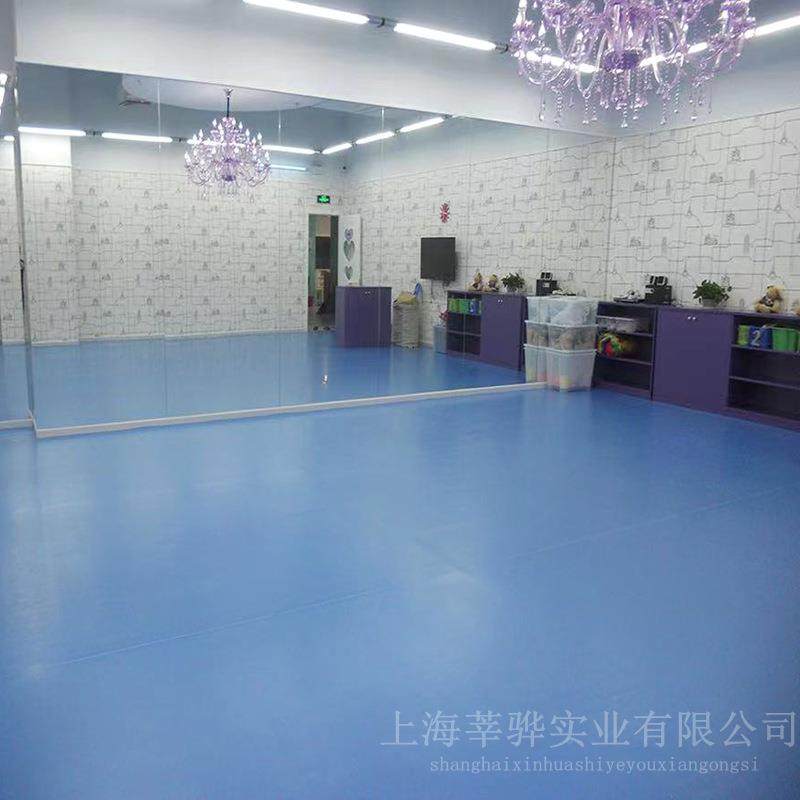 厂家售室内4销.mm舞蹈地板儿童房弹IBG性地防滑防潮舞胶蹈房pv5c