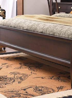 法复TJO式古床主卧1米8双人床中马古风实木床轻奢家用大赛床高端