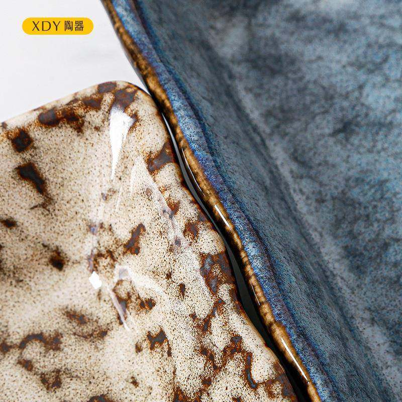 7.5寸方碟日式饺子带正醋陶瓷餐具简约虾创YIW意家用分格寿司薯条