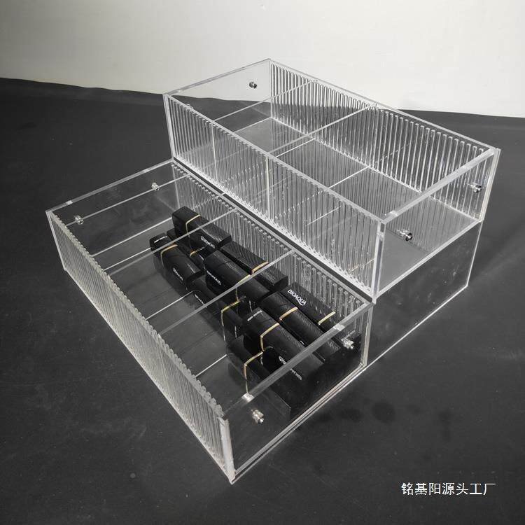 文具陈店展示架透明任意分隔放橡皮擦克收纳盒亚力任意分隔手盒账