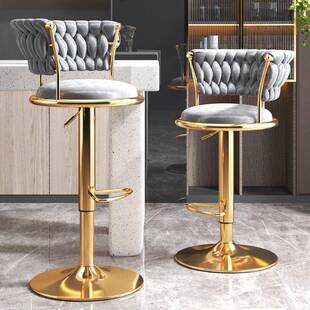 凳酒吧椅加高子时吧台可升降轻TBC奢靠背尚用网红高脚家凳