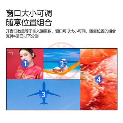 4K超清HDM6862I四画面分割器视频会议4进出//图像分屏1器4开窗漫