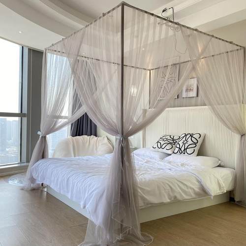 l新款A类白廷色小清新蚊帐木夏天宫1.8米床幔1.5实mbbf35886原木