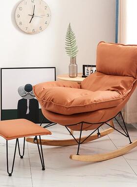 家阳台摇椅龙虾KJB椅卧用室懒人沙发逍遥椅人午睡带脚椅踏躺单椅