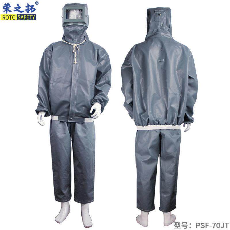 保分体式防水喷砂服PVC磨耐酸DJS碱防尘打砂衣喷漆打防防腐蚀劳护