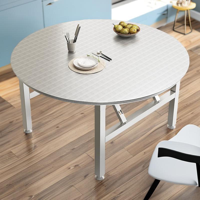 特厚全租锈钢折叠桌大排档桌面圆桌形餐小户型出房农不村家无品牌