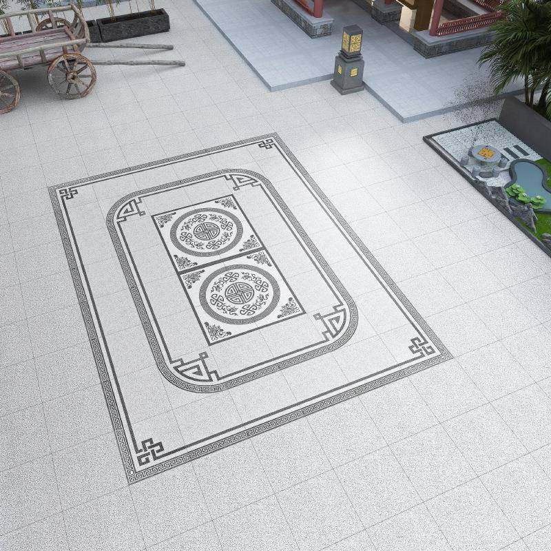 8厚中式庭院地铺2.4x4.28米滑庭院院石子地砖室外拼花砖防地1铺石