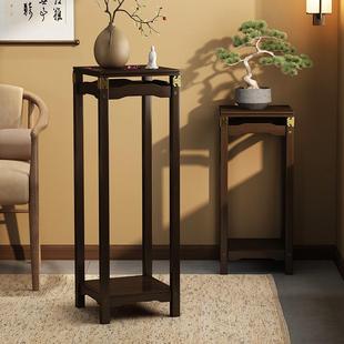 中式 置物地架新件440架非实摆木多功能花盆托架2024 花架客厅落式