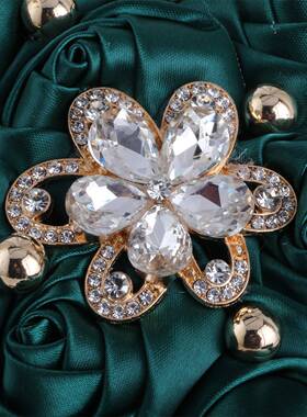 现货手工手捧花缎带花束 欧美装饰水钻手捧花新娘伴娘手捧花W666