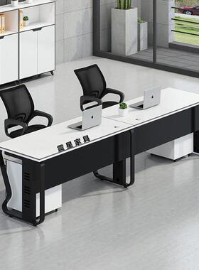 深圳员办座公桌卡位四人位桌椅组合NZP员职工卡电脑桌办公屏风家4