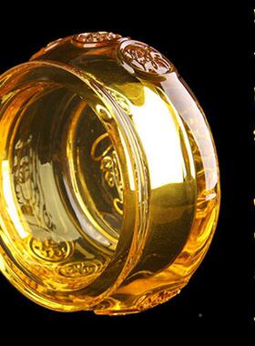 黄水AL100356家聚宝晶盆摆底件座淄博琉璃元宝玄关客厅桌面饰品办