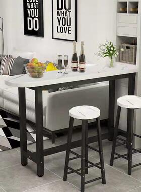 家用吧台桌xbfh53脚墙餐店厅饭简易钢木小简约现代高隔断厨房多功