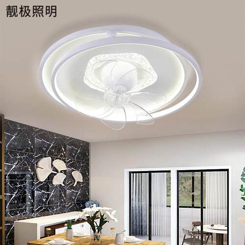 室风扇灯吸新顶灯现代简约隐形餐灯家用摇头卧2025款厅静28音风扇