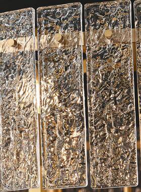 烁果后现代简约全奢吊灯形客厅主灯CH2030美铜式水圆纹玻璃餐厅卧