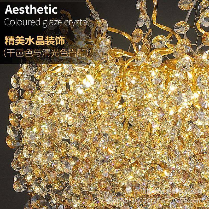 华944别华墅水晶灯树枝餐豪厅简美奢高档客厅大吊灯法式大厅水晶,家装灯饰光源,智能吊灯,淘宝优惠券,粉丝福利购,淘宝优惠卷
