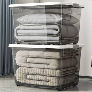 透明塑料收纳箱整理箱加厚储物盒家用装衣物被子玩具书本超大容量