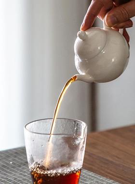 工中式白色泡茶JMF96145壶思亭壶滤梨壶小号茶道陶瓷小茶壶过手杏