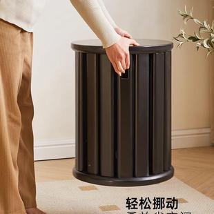 实木凳子家用可放带滑轮叠乐组合圆叠桌凳542客叠厅餐凳收纳板凳