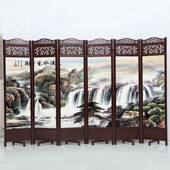 屏风隔断厅仿古玄关卧室简现代移木动酒店实IAN客约可折叠屏风墙