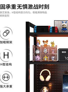 桌面置1纳物架办公书桌脑多层书架铁艺桌上学生电桌上收洞洞RIZ板