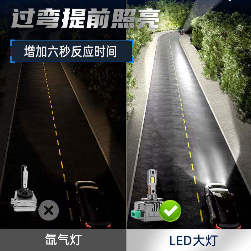 跨境热销90W高亮汽车led大灯直插一体式D2S/D4S无损替换原车氙气