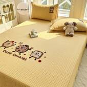 被2JM250528025新款 巾绣全棉老毛粗布床单件单纯棉加厚凉感可爱单