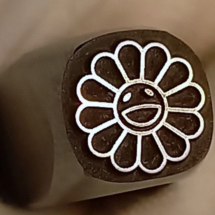 定制笑脸大阳花錾刻錾子钢印打金银工具花錾吉言手镯雕刻模具