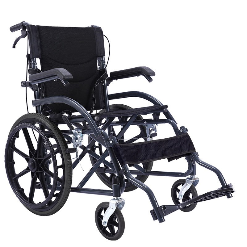 超轻轮椅折叠轻便小型老人专用旅行简易手推车残疾老年人代步车